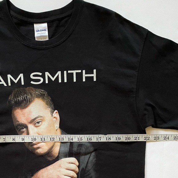 SAM SMITH Mens Womens Large 2015 North American Tour Black T Shirt Unisex Slim - Picture 6 of 7